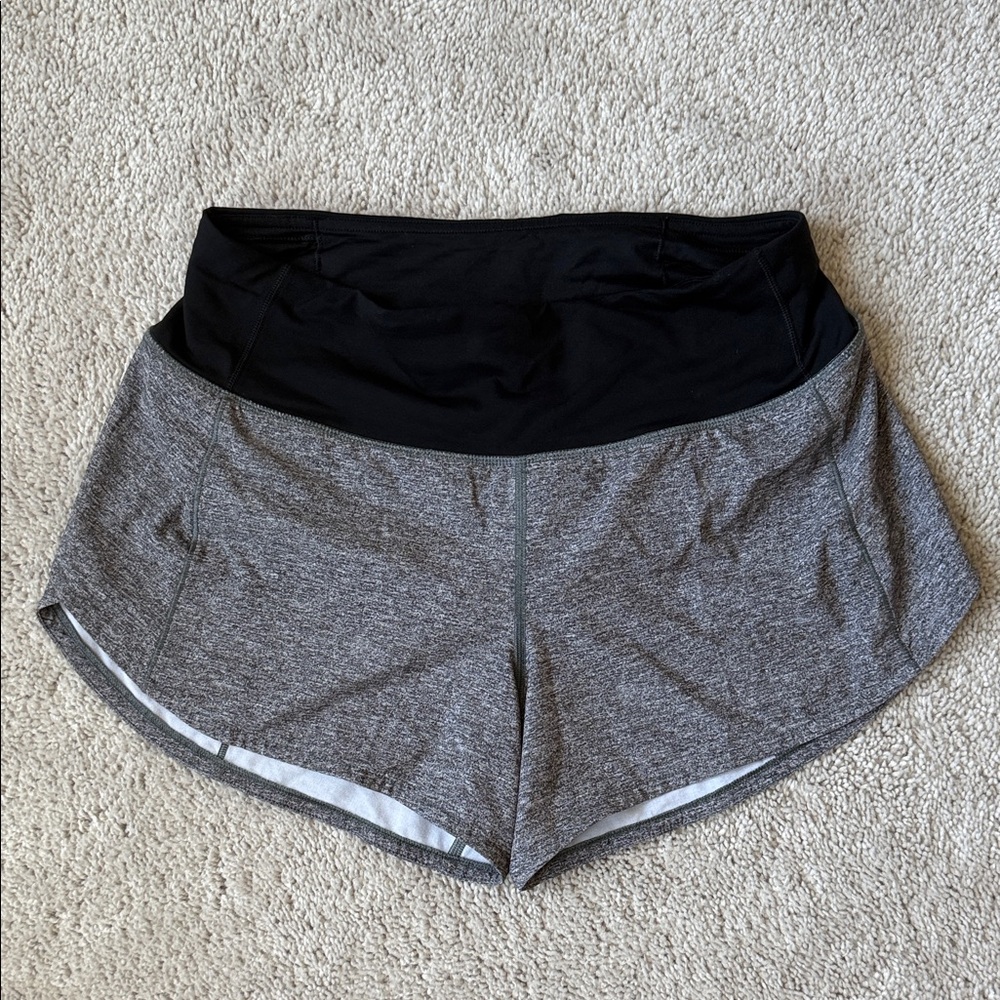 lululemon athletica Black and Gray Athletic Shorts (Like New)